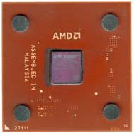Foto de um processador AMD Athlon XP
