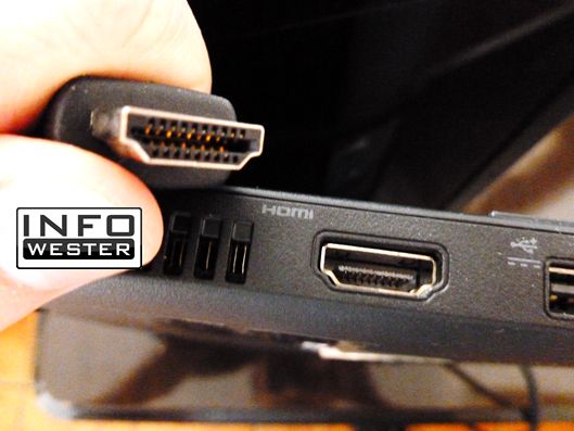 HDMI na traseira de uma TV