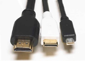 Conectores HDMI tipos A, C e D - Imagem por  hdmi.org
