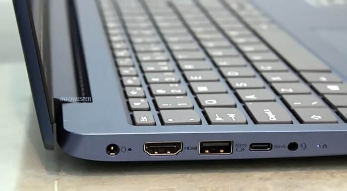 Conexão HDMI em um notebook