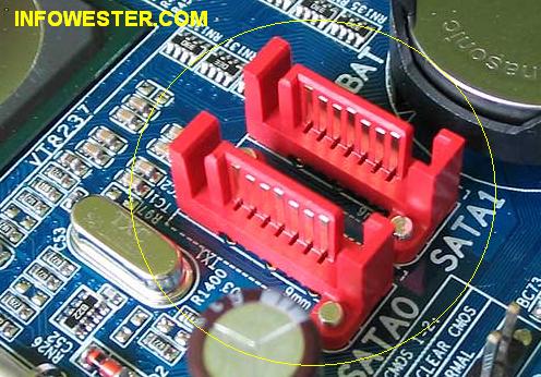 Foto de encaixes para HDs SATA