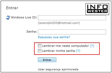 Recurso de 'lembrar senha' em computadores  públicos não é boa ideia