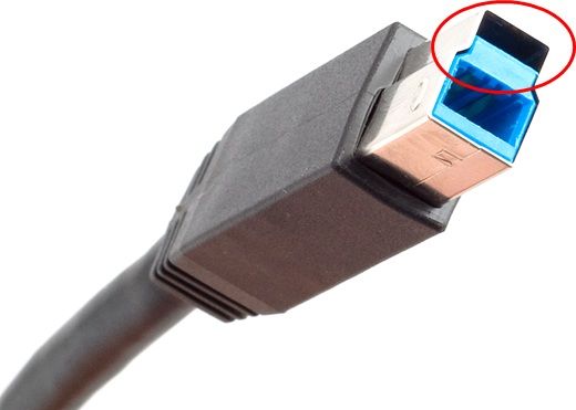 Conector USB 3.0 B - imagem por USB.org