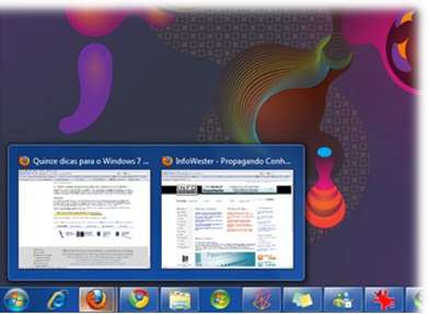 Prévias na Barra de Tarefas