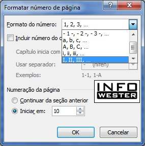 Formatando número de páginas no Word 2007