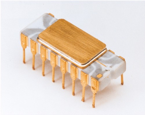 O chip 4004 – Imagem por Intel