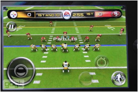 Jogo Madden 2010 para iPhone OS - imagem por gdgt