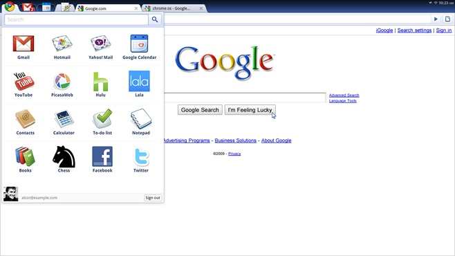 Tela Chrome OS - Imagem por Google