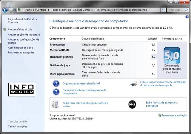 Desempenho no Windows Dell Vostro 3300