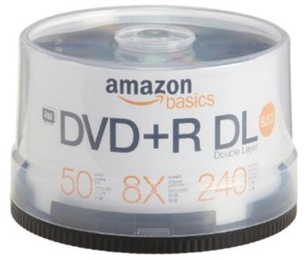DVD+R DL da mara AmazonBasics - Imagem por Amazon