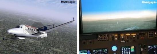 Imagens do simulador de vôo FlightGear