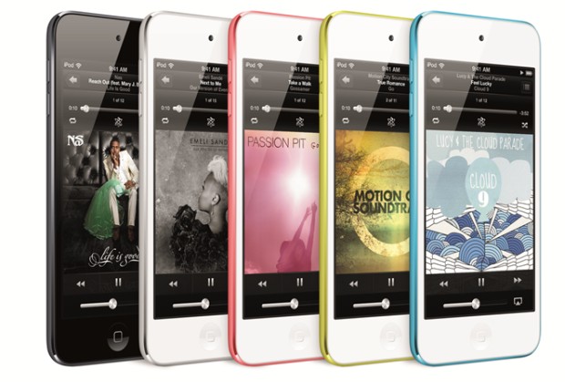 Novo iPod touch disponível em cinco cores – Imagem por Apple