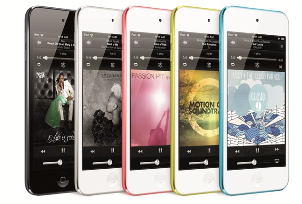 Novo iPod touch disponível em cinco cores – Imagem por Apple Novo iPod touch disponível em cinco cores – Imagem por Apple