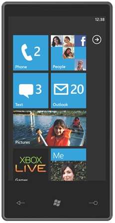 Tela do Windows Phone 7 Series - Imagem por Microsoft