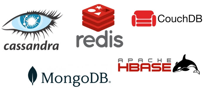 Exemplos de bancos de dados noSQL: Cassandra, MongoDB, HBase, CouchDB e Redis