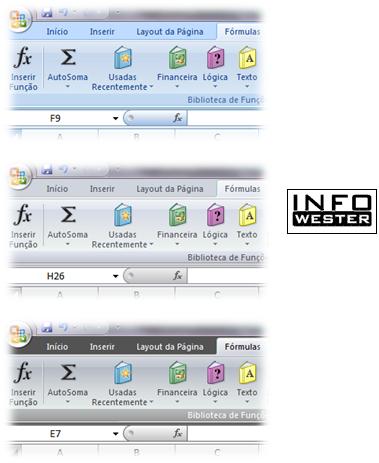 Cores da interface do Excel 2007