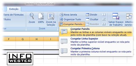 "Congelando" linhas no Excel 2007