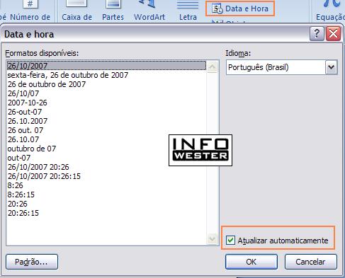 Data automática no Word