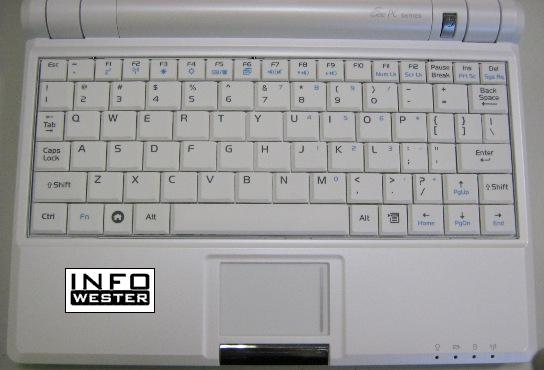 O teclado do Eee PC