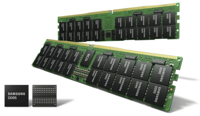 Pentes de memória DDR5 — imagem: Samsung