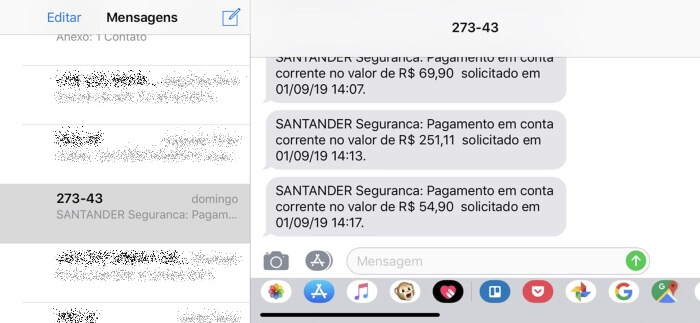 Aviso de lançamentos por SMS