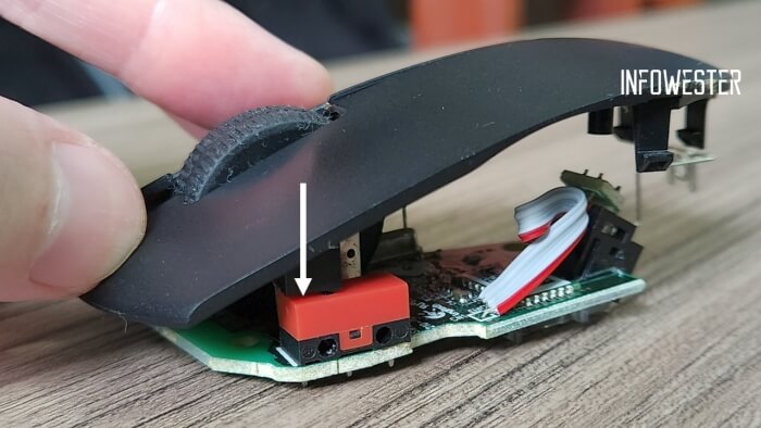 Botão esquerdo do mouse sobre um switch