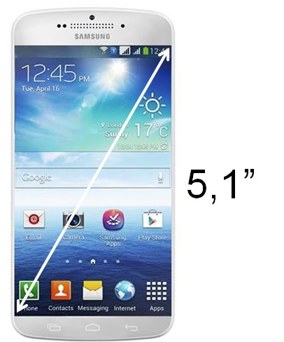 O Samsung Galaxy S5 tem tela de 5,1 polegadas (Imagem original por Samsung)