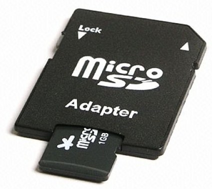 Com um adaptador, é possível usar um microSD como SD