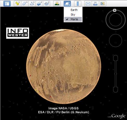 Marte no Google Earth