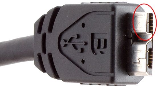 Conector micro-USB 3.0 B - imagem por USB.org