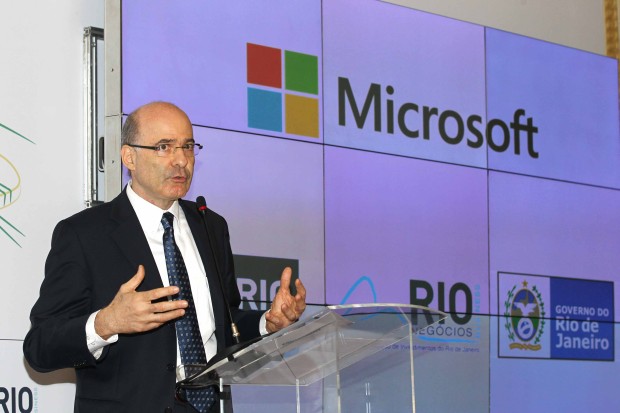 Michel Levy, presidente da Microsoft Brasil, durante o anúncio da Acelera Rio – Imagem por Microsoft 