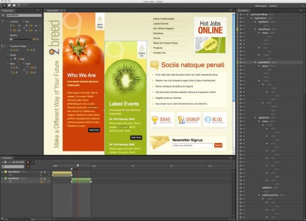 Interface do Edge – Imagem por Adobe Interface do Edge – Imagem por Adobe