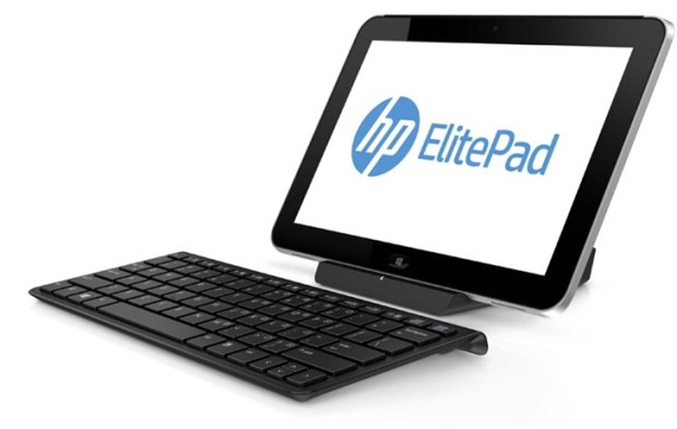 Tablet ElitePad 900 acompanhado de teclado (opcional) – Imagem por HP