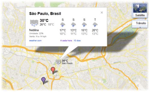 Google Maps mostra previsão do tempo – Tecnoblog