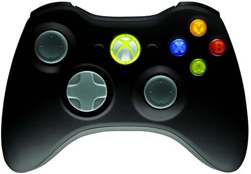 Controle Sem Fio Xbox 360 preto - Imagem por Microsoft