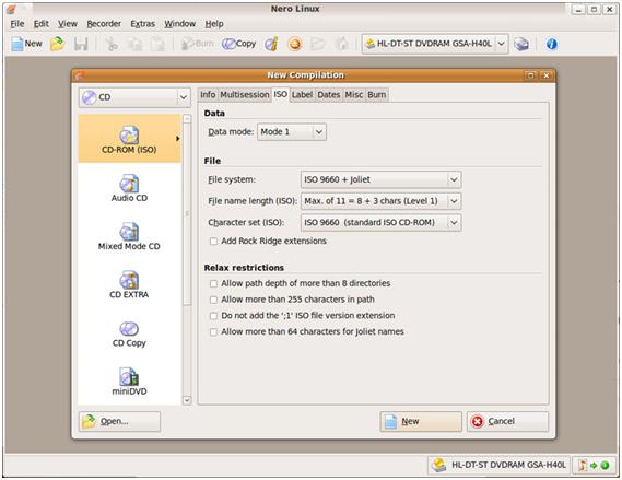 Captura de tela do Nero Linux 4 - Imagem por Nero AG