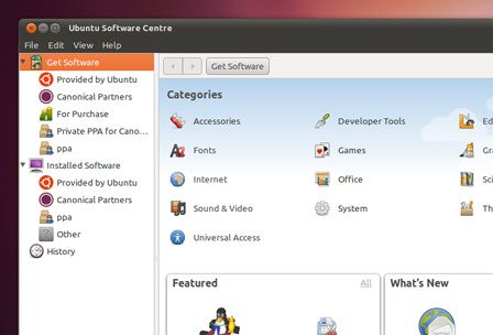 Ubuntu Software Central está mais organizado